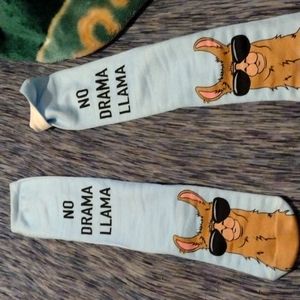LONG KNEE HIGH SOCKS - LLAMAS